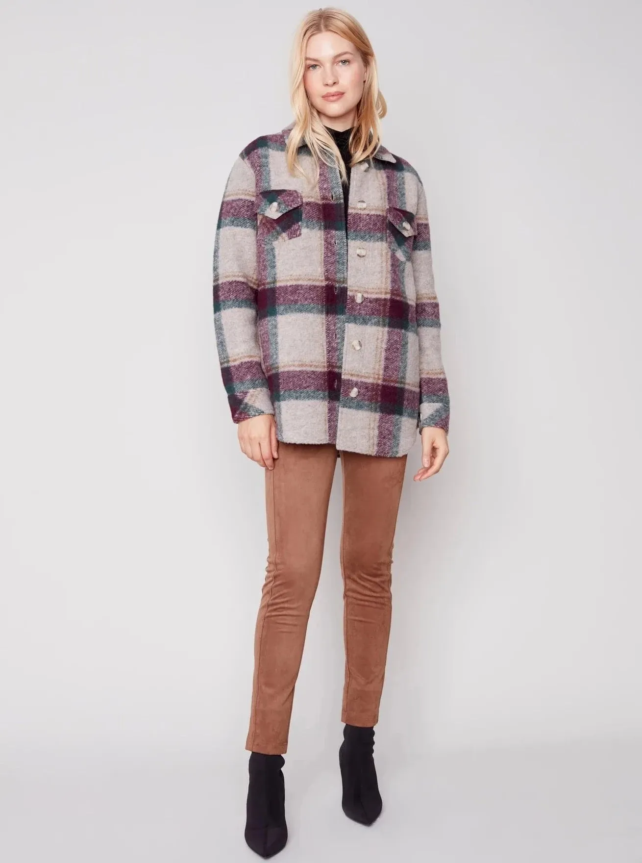Long Sleeve Shirt Jacket With Pockets [Port-C6192]