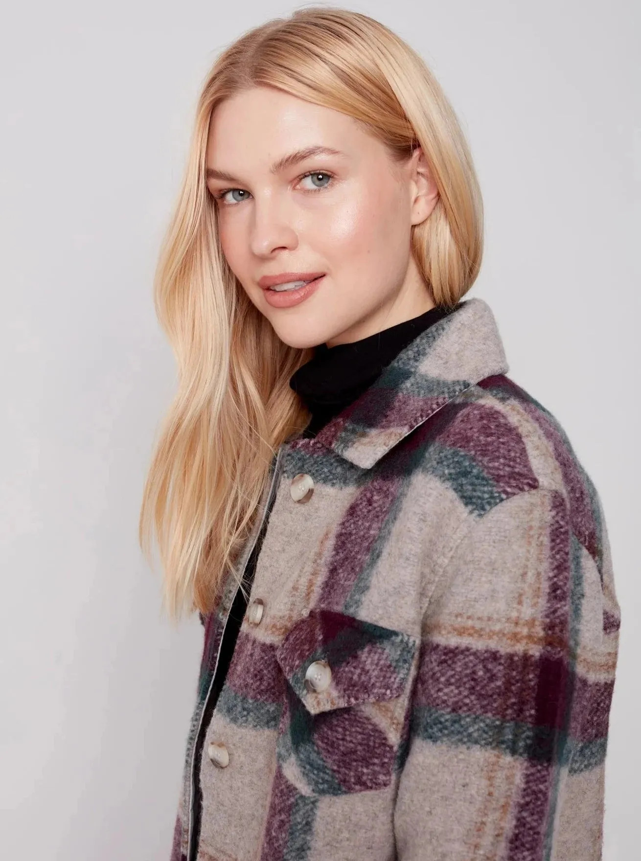 Long Sleeve Shirt Jacket With Pockets [Port-C6192]