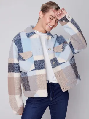 Long Sleeve Shorter Length Shirt Jacket [Snowflake-C6210R]