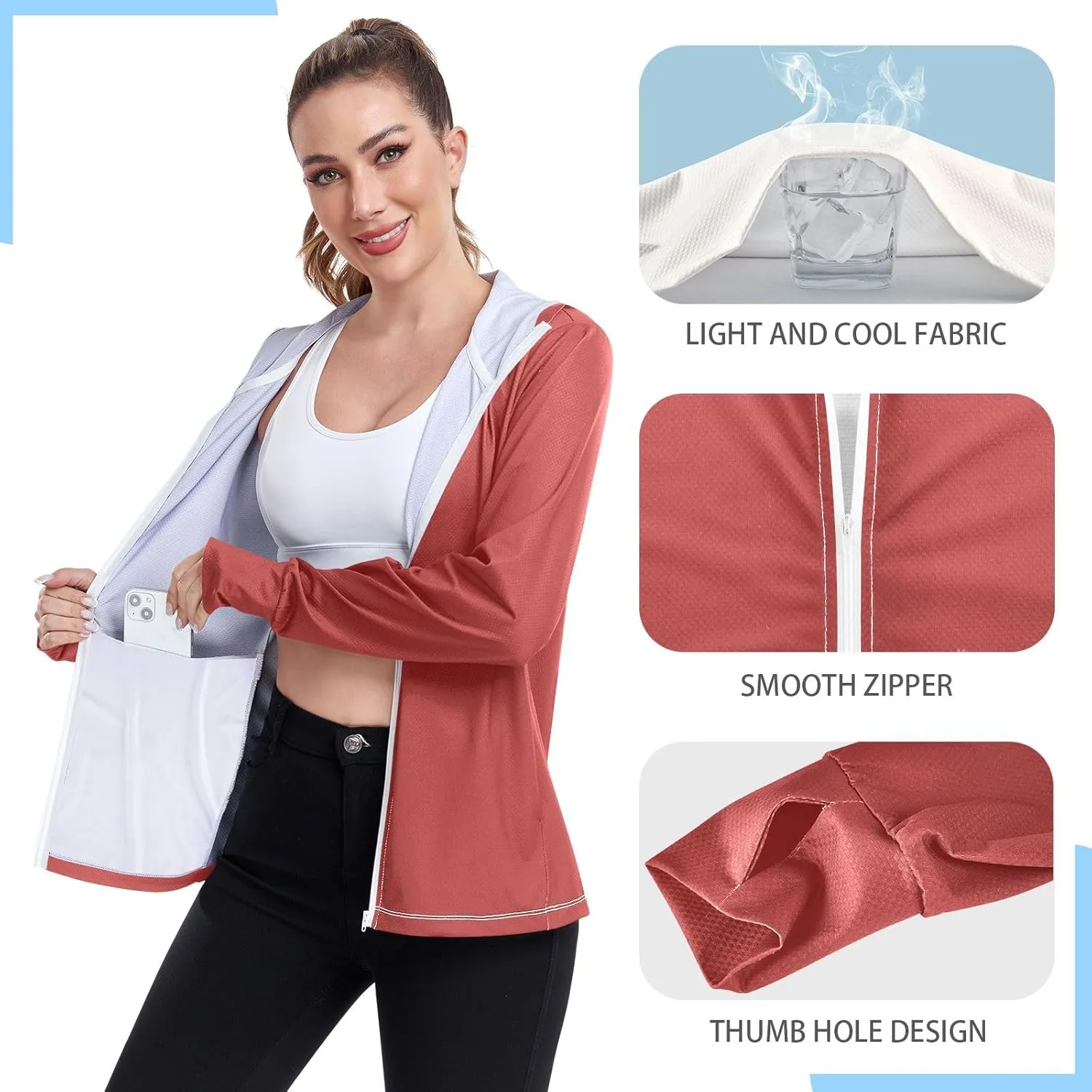 Lotus Womens UPF Hoodie UPF 50  UV Sun Protection Clothing Women's Hoodie Rash Guard