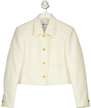 Marcela Cream Eli Premium Wool Tweed Jacket UK 10