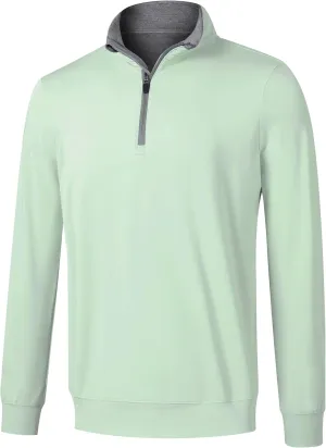Men's 1/4 Zip Pullover UPF 50  Long Sleeve Golf Shirts Sun Protection Quick-Dry Athletic Sports Pullover Tops
