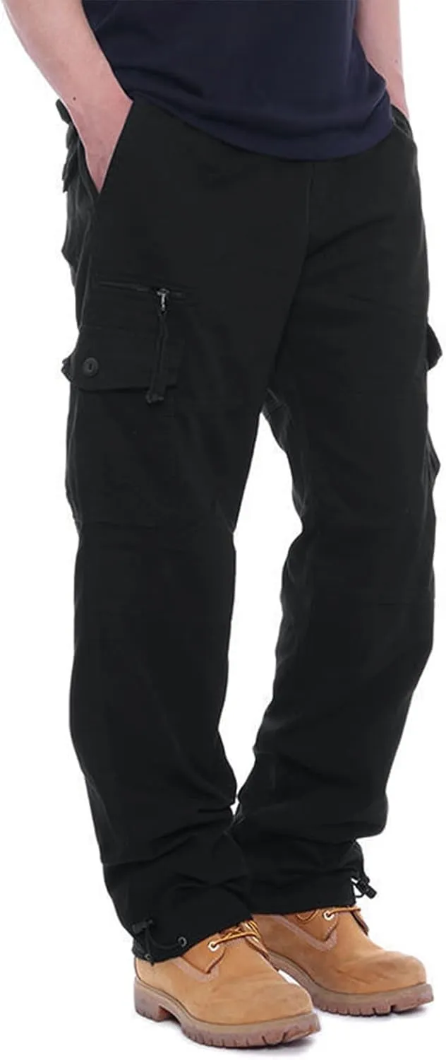 Mens Cargo Pants Baggy Stretch Big and Tall Sweatpants Pockets Loose Fit Hiking Pants Outdoor Plus Size Pants Match