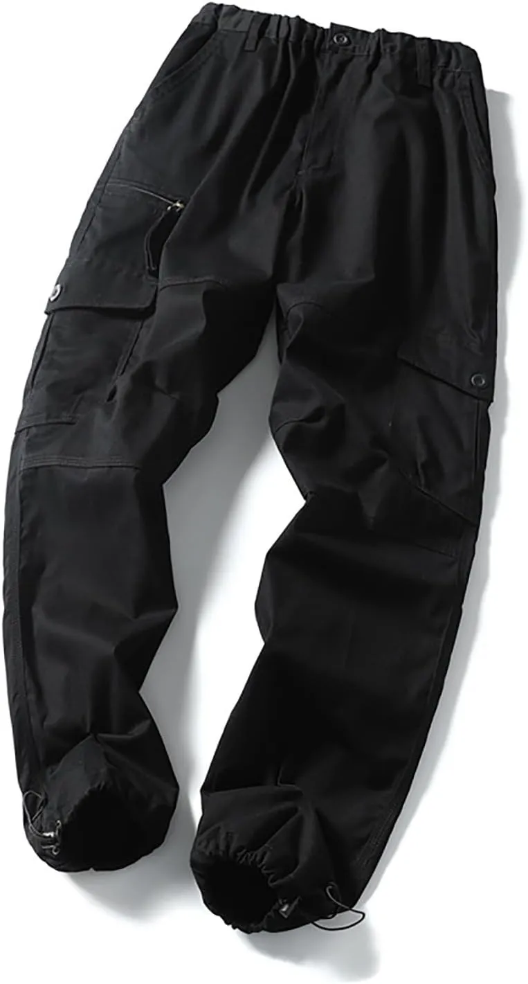Mens Cargo Pants Baggy Stretch Big and Tall Sweatpants Pockets Loose Fit Hiking Pants Outdoor Plus Size Pants Match
