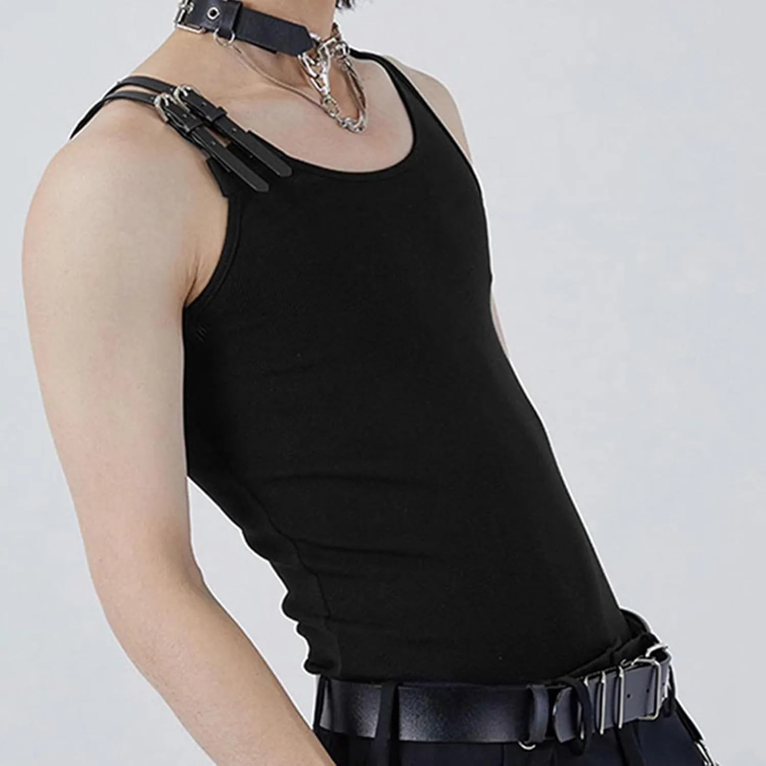 Men's Casual Sleeveless Tank Top Gym Workout Undershirt Summer Beach Workout Muscle Fit Shirts