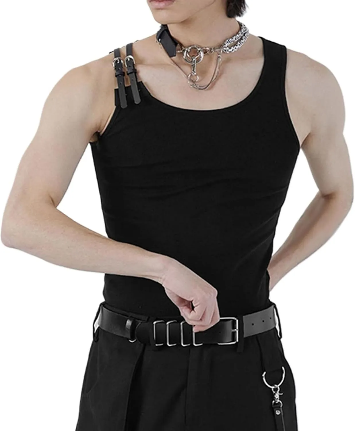 Men's Casual Sleeveless Tank Top Gym Workout Undershirt Summer Beach Workout Muscle Fit Shirts