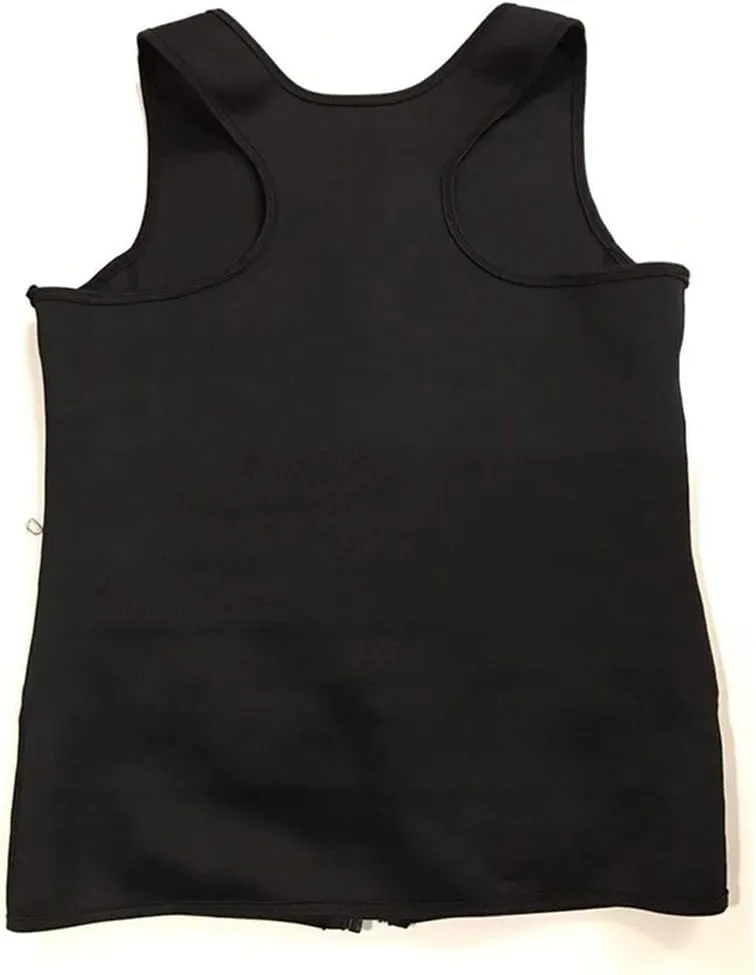 Mens Compression Shirt Belly Slimming Body Shaper Waist Trainer Vest Sleeveless Zipper Undershirt Tank Top Shapewear