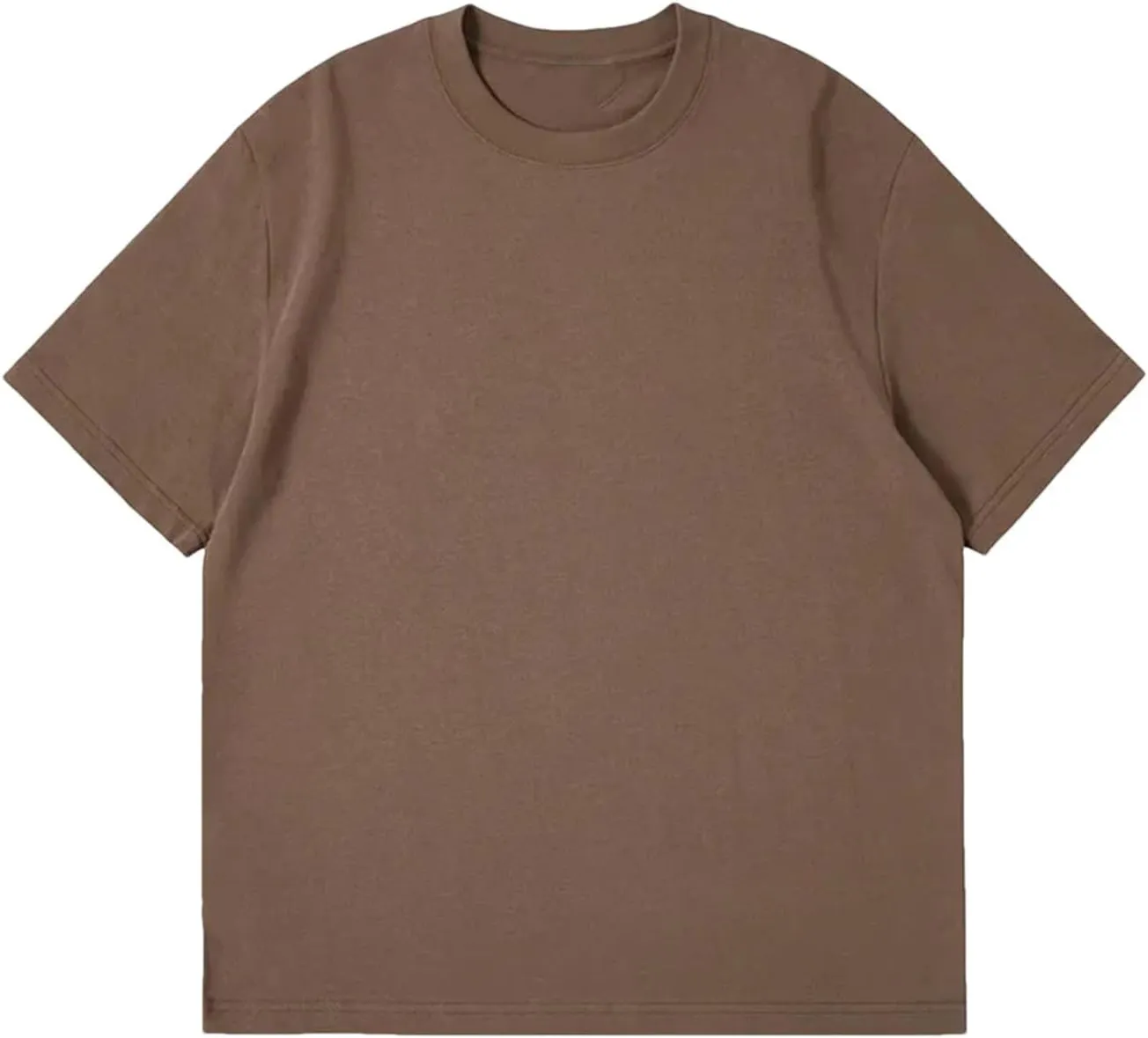 Men's Cotton Shirts Oversized Unisex Short Sleeves Casual Loose Drop Shoulder Short-Sleeve T-Shirt Undershirt