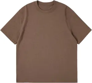Men's Cotton Shirts Oversized Unisex Short Sleeves Casual Loose Drop Shoulder Short-Sleeve T-Shirt Undershirt