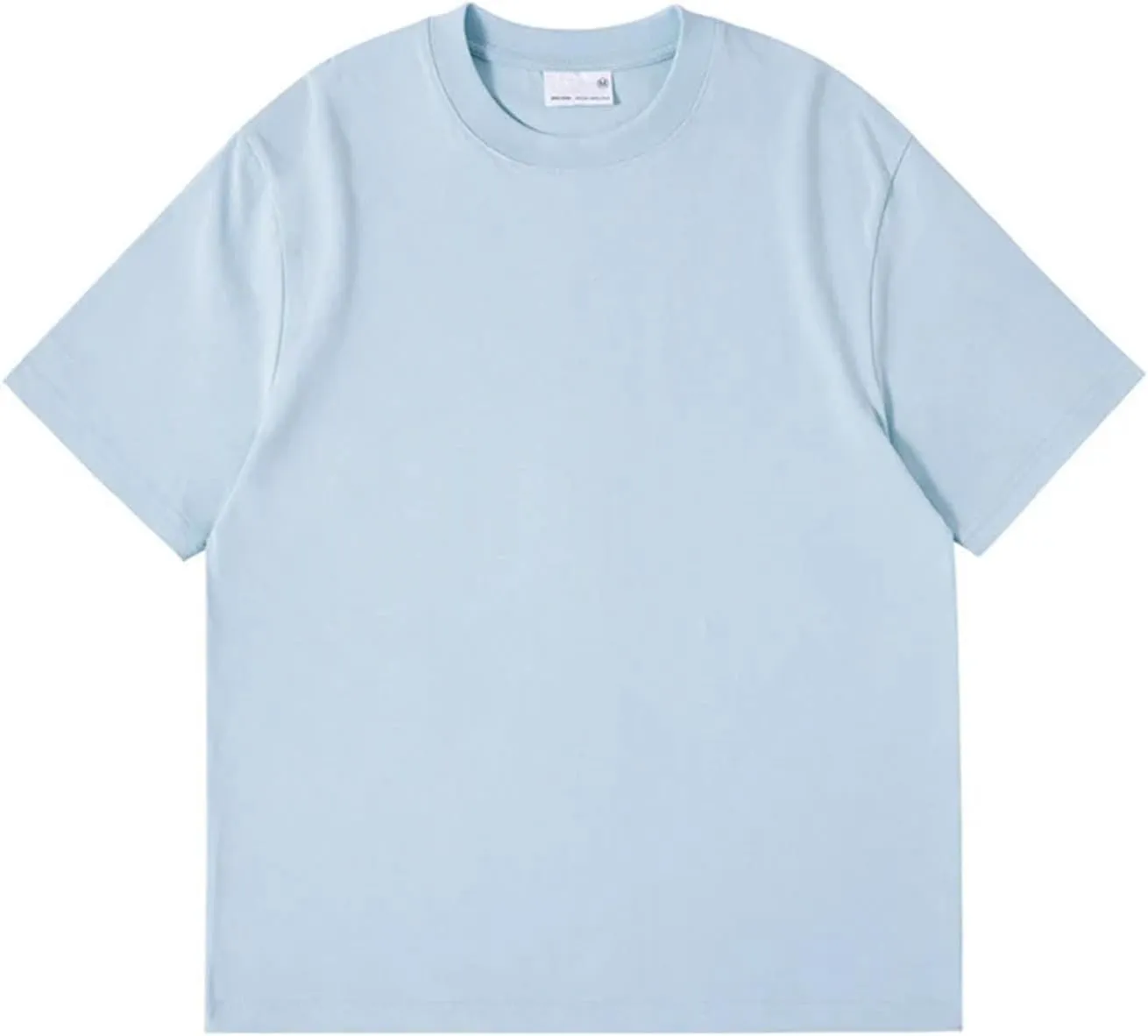 Men's Cotton Shirts Oversized Unisex Short Sleeves Casual Loose Drop Shoulder Short-Sleeve T-Shirt Undershirt