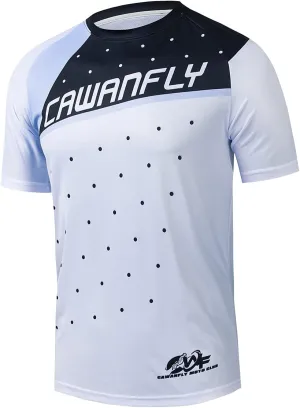 Men's Mountain Bike Jersey Short Sleeve Tops Downhill Cycling Shirts Moisture-Wicking and Quick Dry