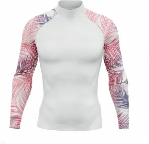 Men's Sun Protection Swim Shirts Fishing Quick Dry Long Sleeve Round Neck Watersports Clothing for Surfing