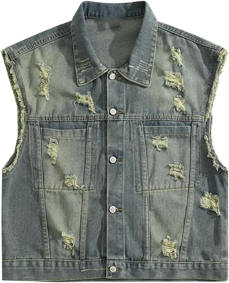 Men's Vest Male's Lightweight Japanese Retro Work Multi-Pocket Casual Sleeveless Waistcoat