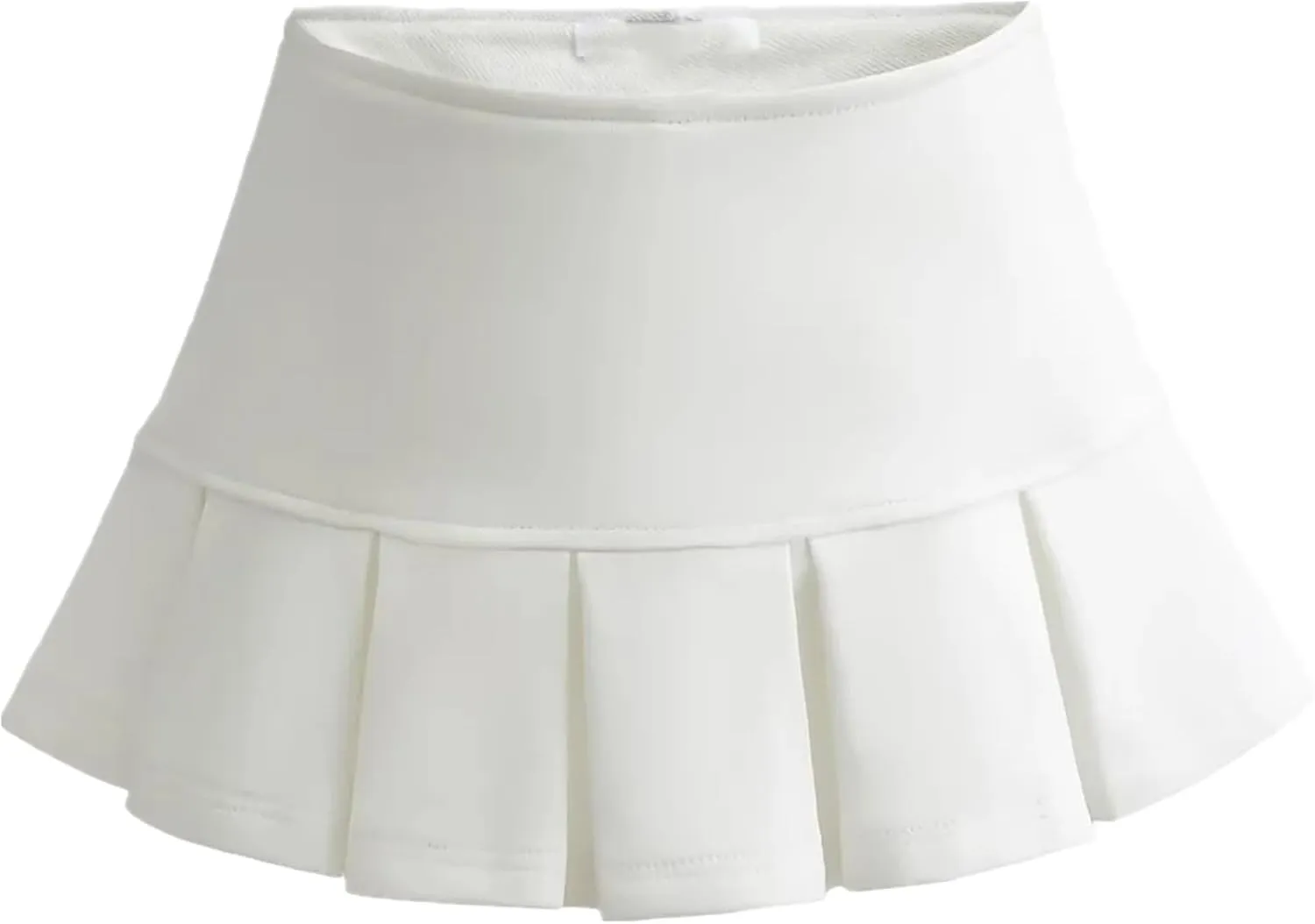 Mini Skirts for Women - High Waisted Pleated Denim with Shorts Set, Sexy Y2K Slit Design, Plus, Slutty Outfit