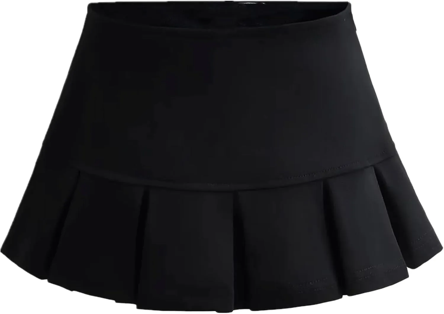 Mini Skirts for Women - High Waisted Pleated Denim with Shorts Set, Sexy Y2K Slit Design, Plus, Slutty Outfit