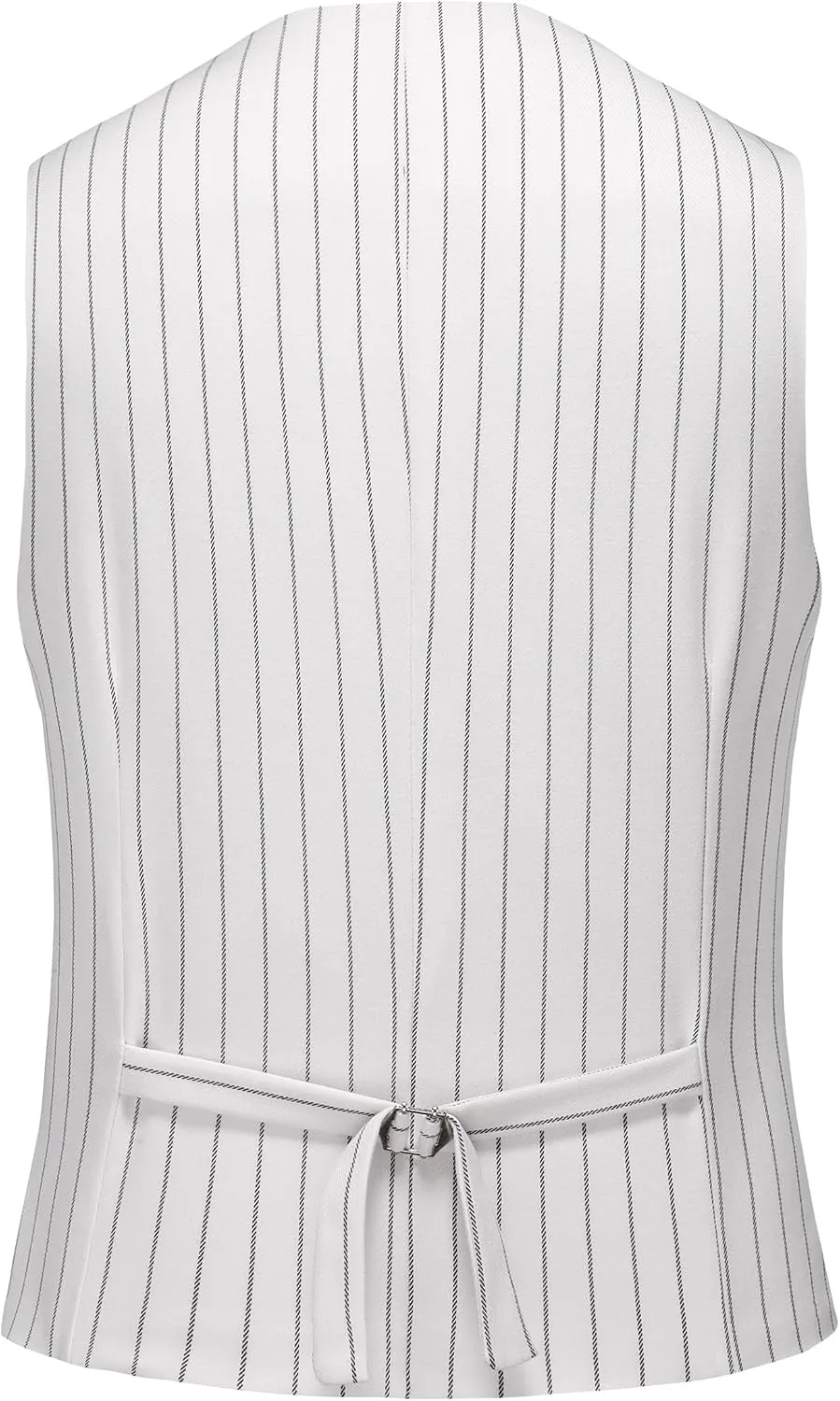 MOGU Mens Striped Vest - Slim Fit Dress V-Neck Waistcoat Sleeveless Pinstripe Suit Vest for Casual Formal
