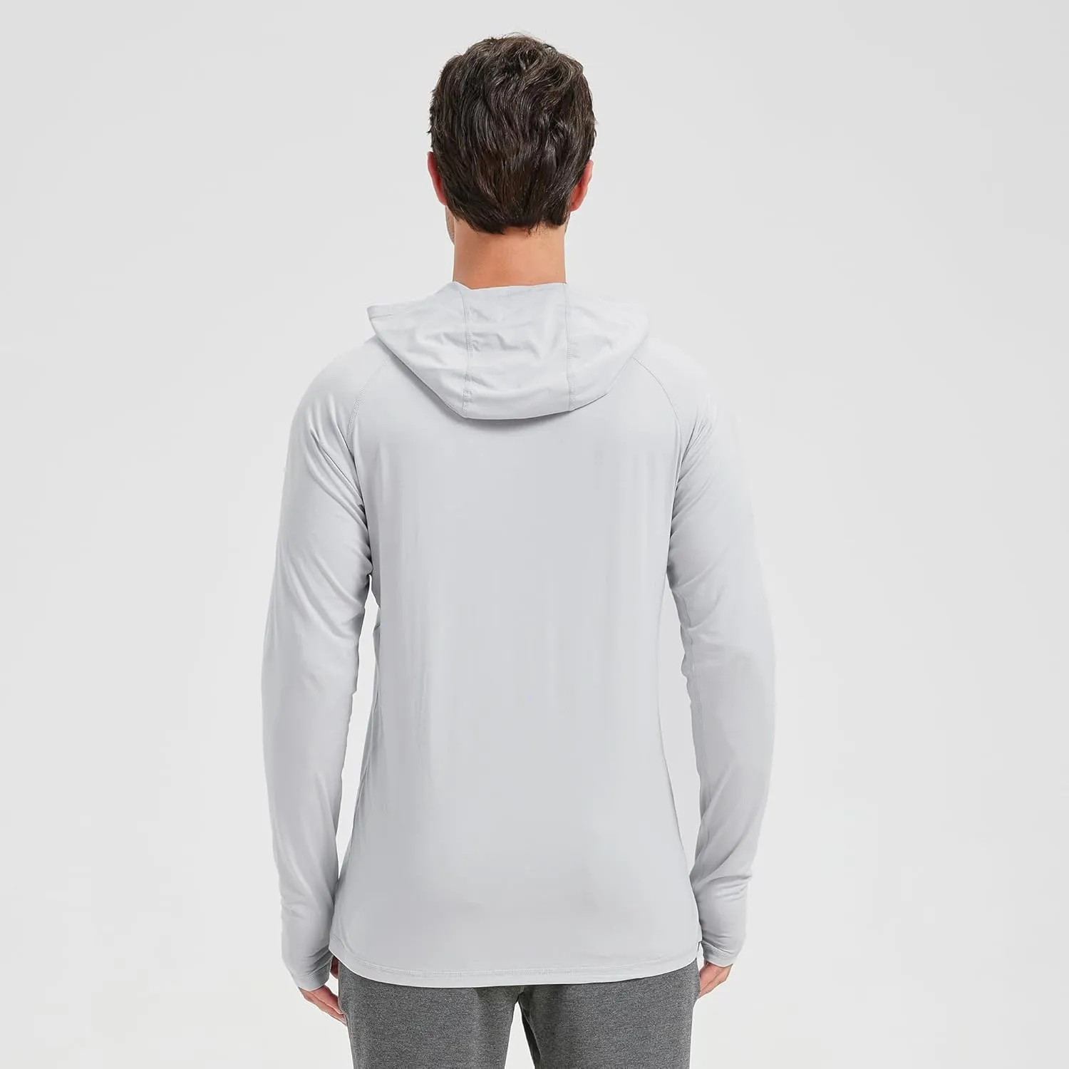 netdraw Men's Bamboo Viscose Performance Hoodie with Pocket UPF 50  Long Sleeve Lightweight Hiking Athletic Sun Shirt