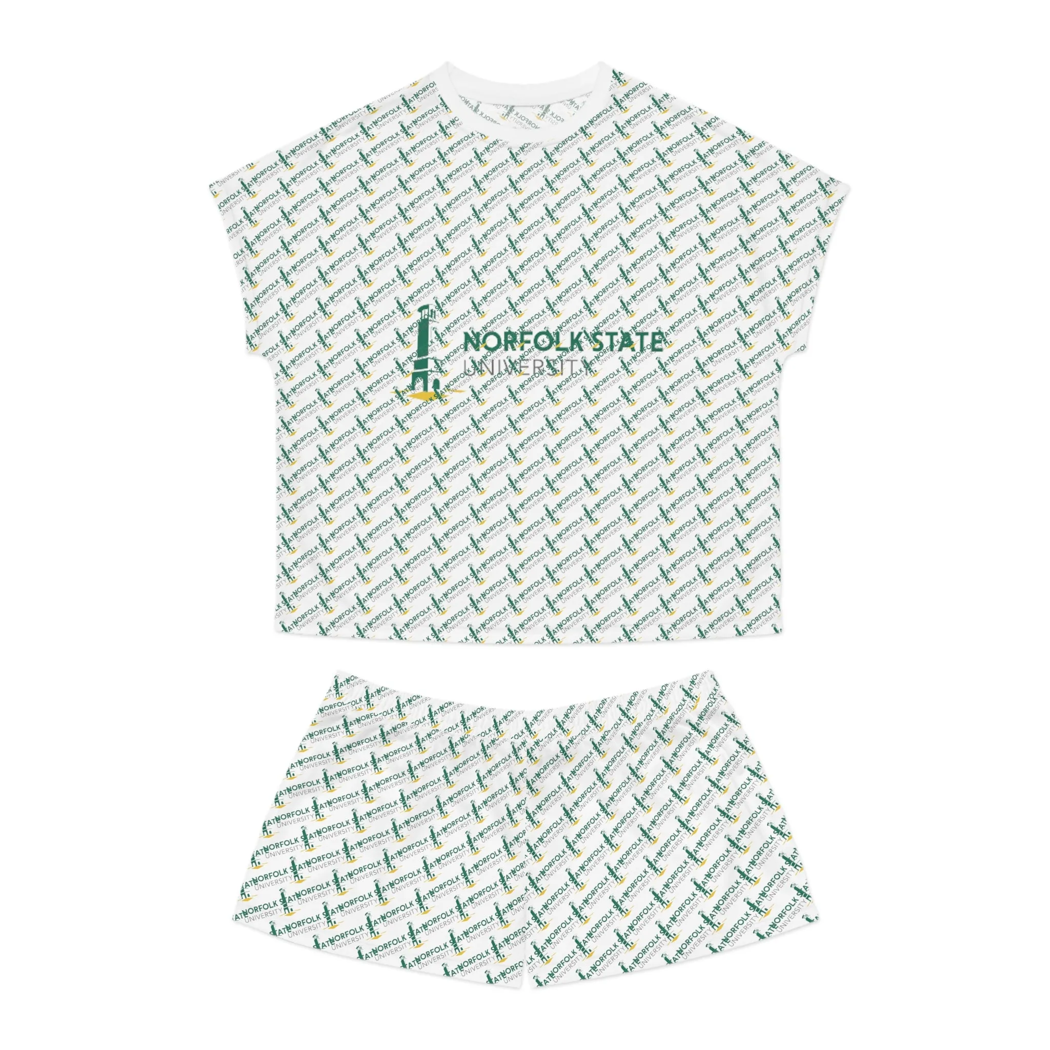Norfolk State Women's Short Pajama Set (AOP)