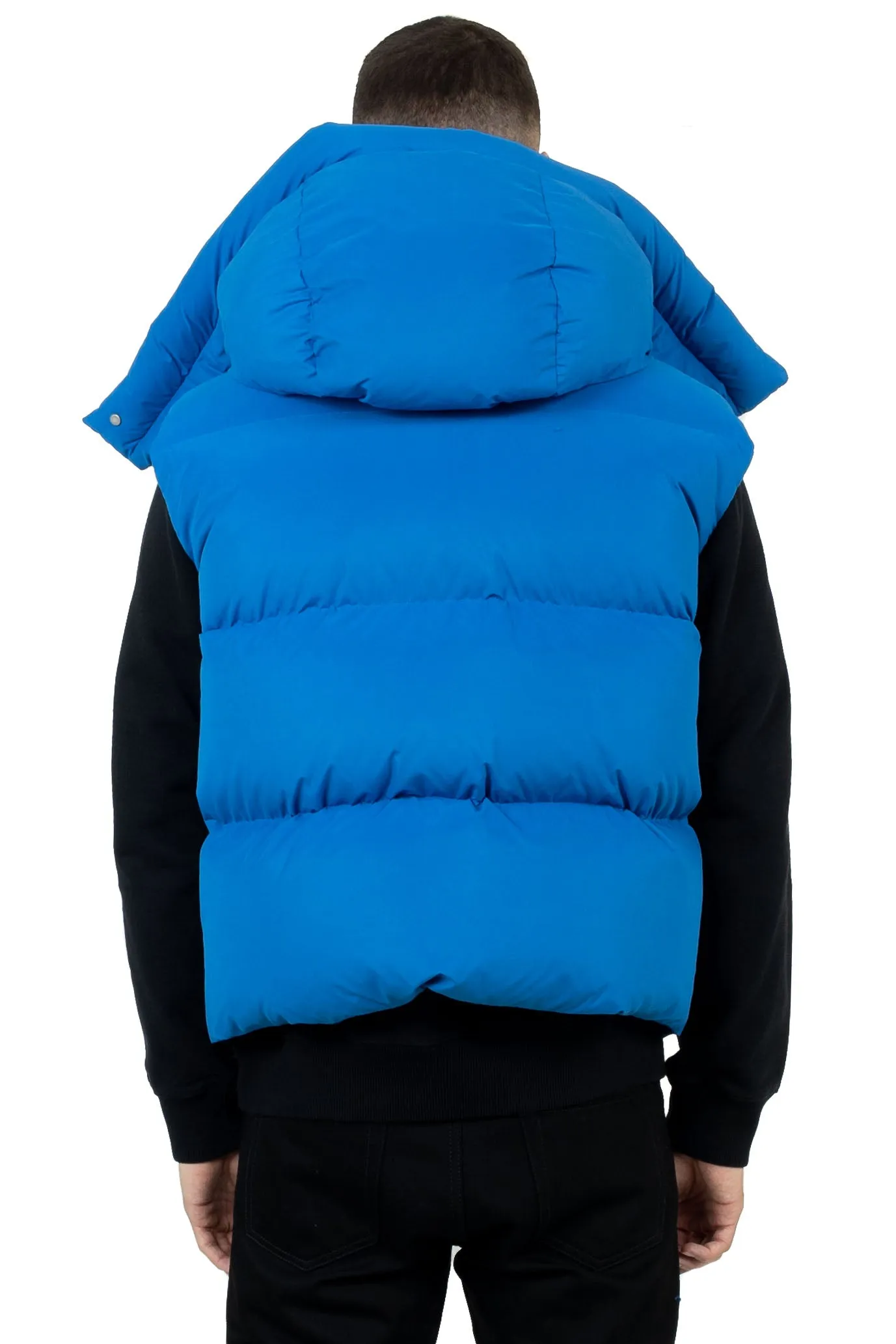 Off White Bounce Hooded Down Vest Peacock White