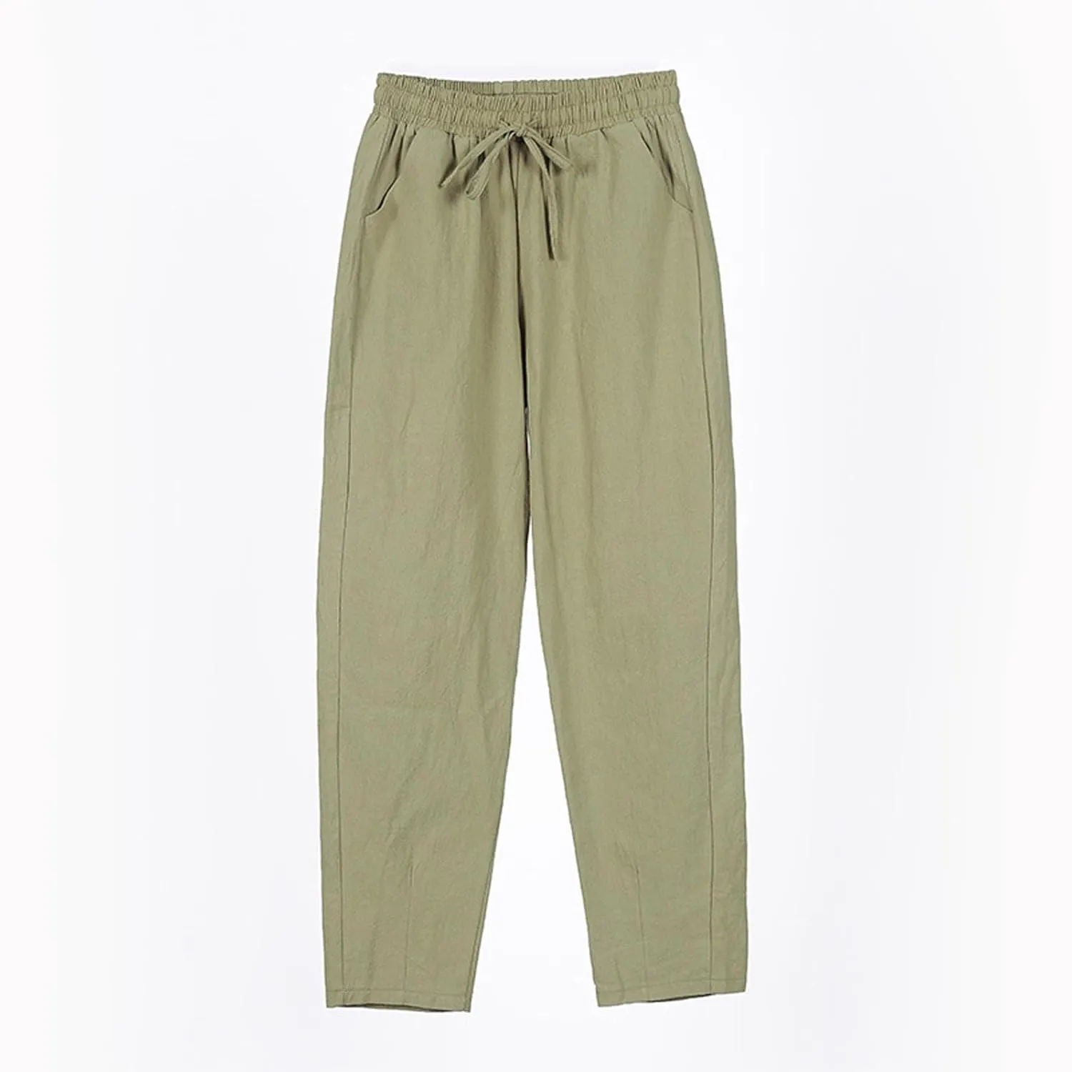 Pants for Women, Pants Women Casual Peasant Linen Straight Leg Cotton Plus