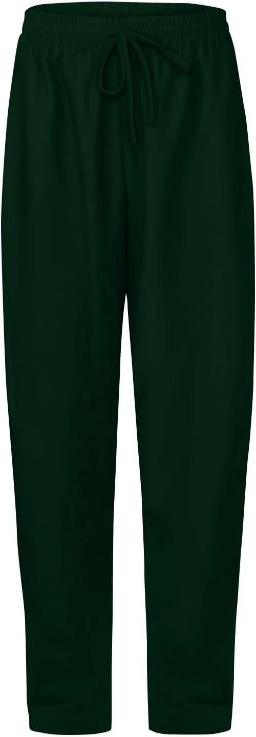 Pants for Women, Straight Leg Linen Pants High Waisted Cotton Wide Baggy