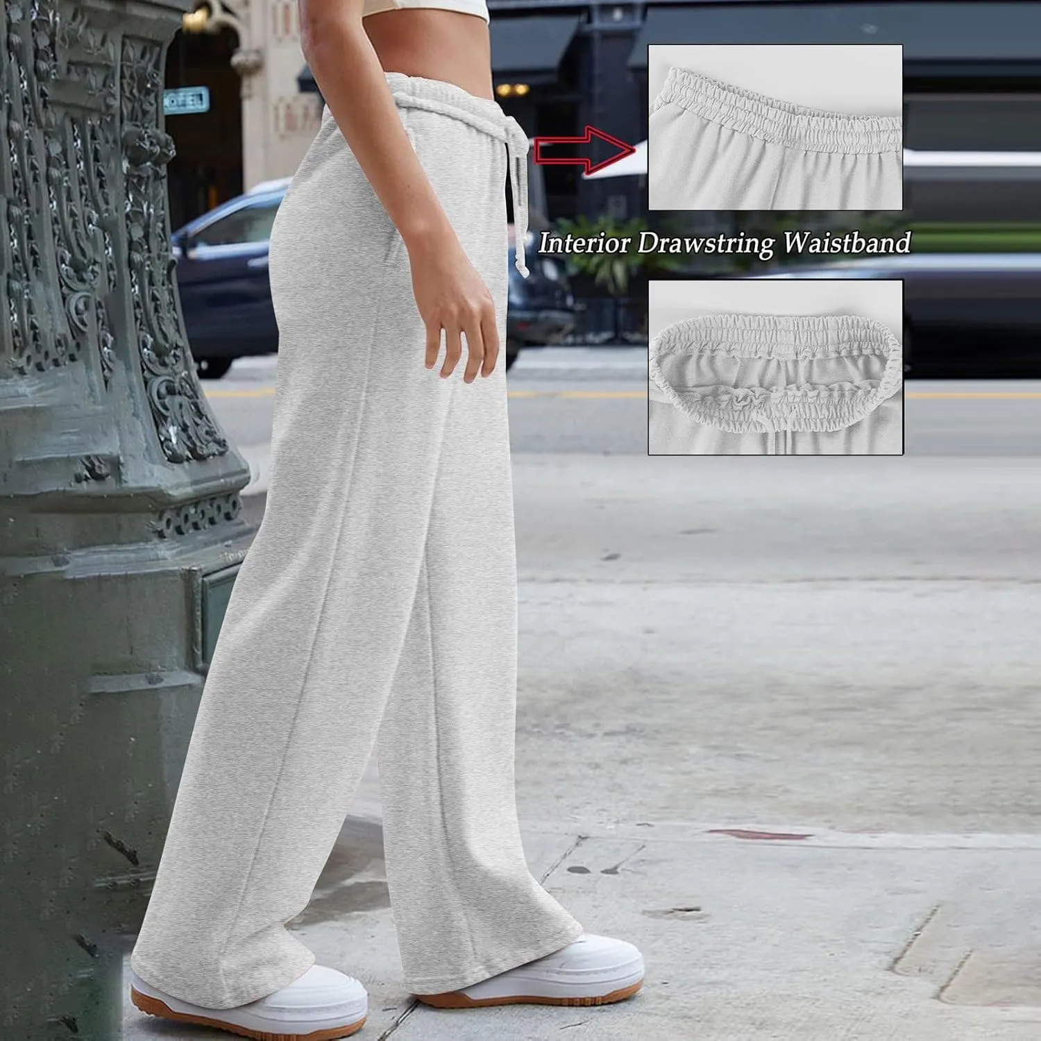 Pants for Women, Trousers Sweatpants Palazzo Casual High Waisted Trendy Pants Yoga