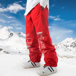 Plus Size Ski Overalls Pants Sporty Snowboard Cargo Jogger Pants