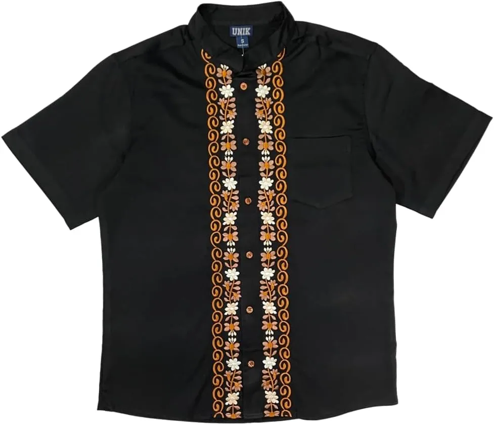 Premium Quality Mens Guayabera Shirts, Button Down, Detailed Embroidery, and Fine Stitching, Sizes S-XL