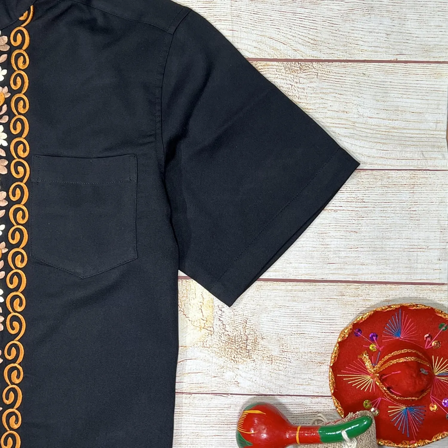 Premium Quality Mens Guayabera Shirts, Button Down, Detailed Embroidery, and Fine Stitching, Sizes S-XL