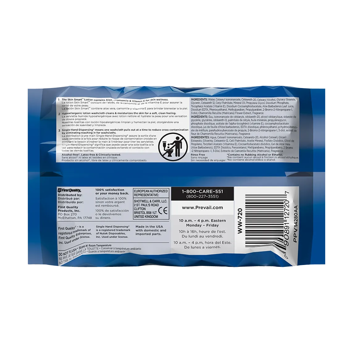 Prevail WW-720 Washcloths, Case of 576