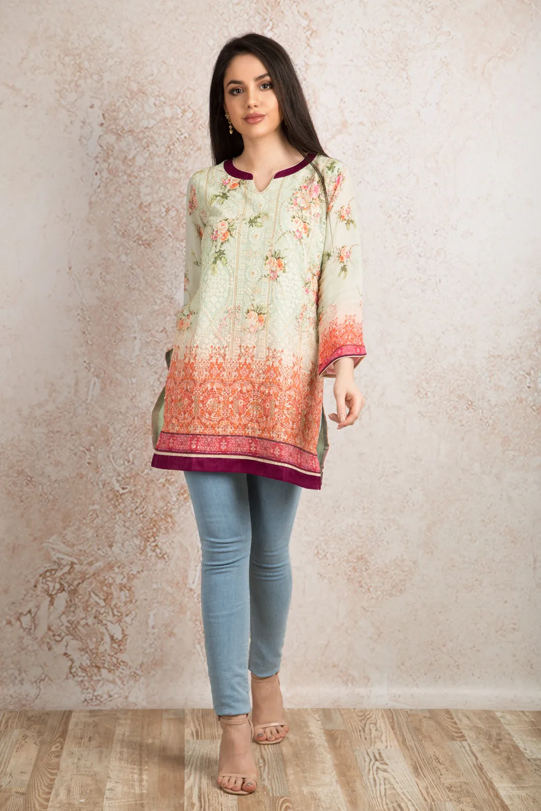 Print & embd kurti U8_1056