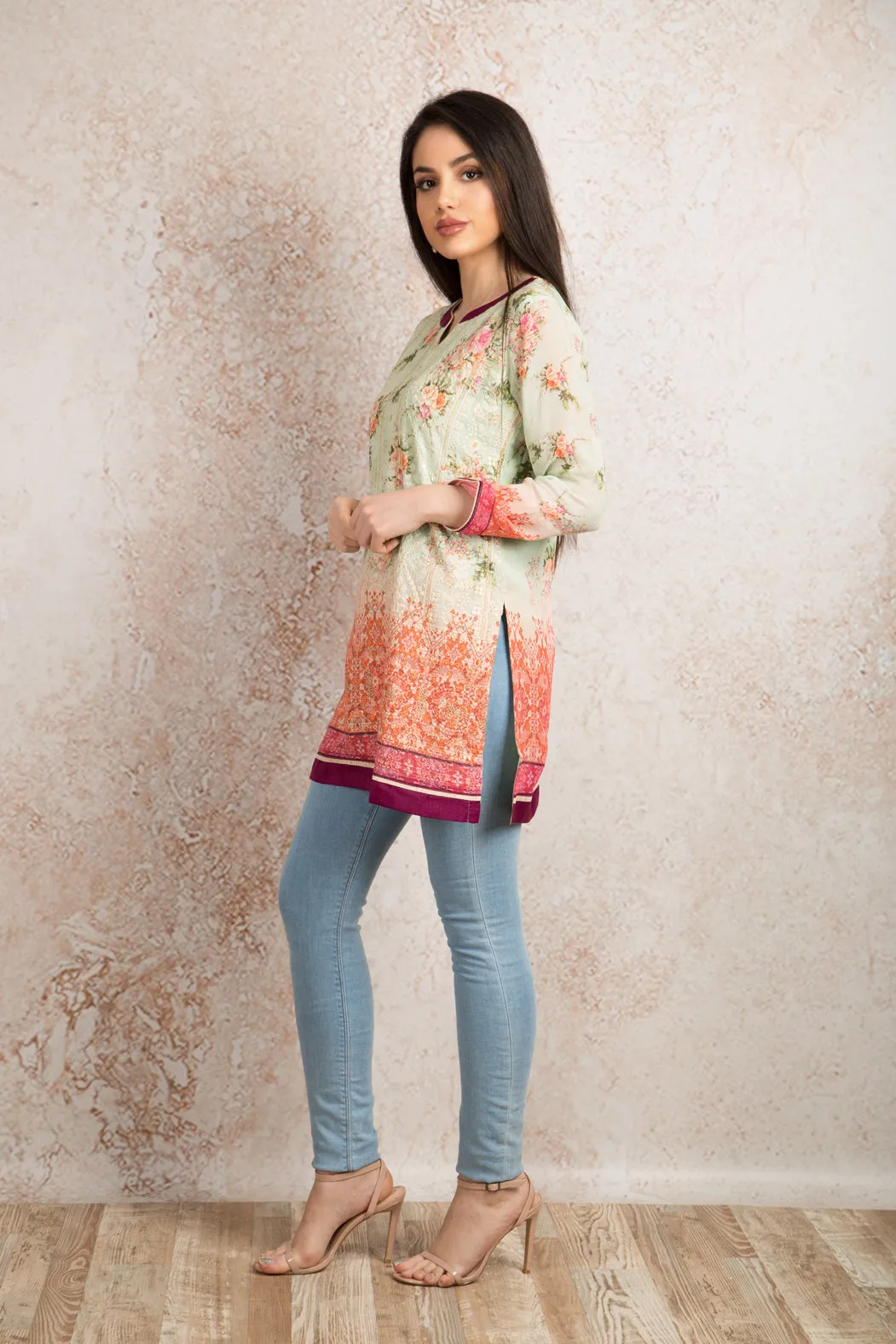 Print & embd kurti U8_1056