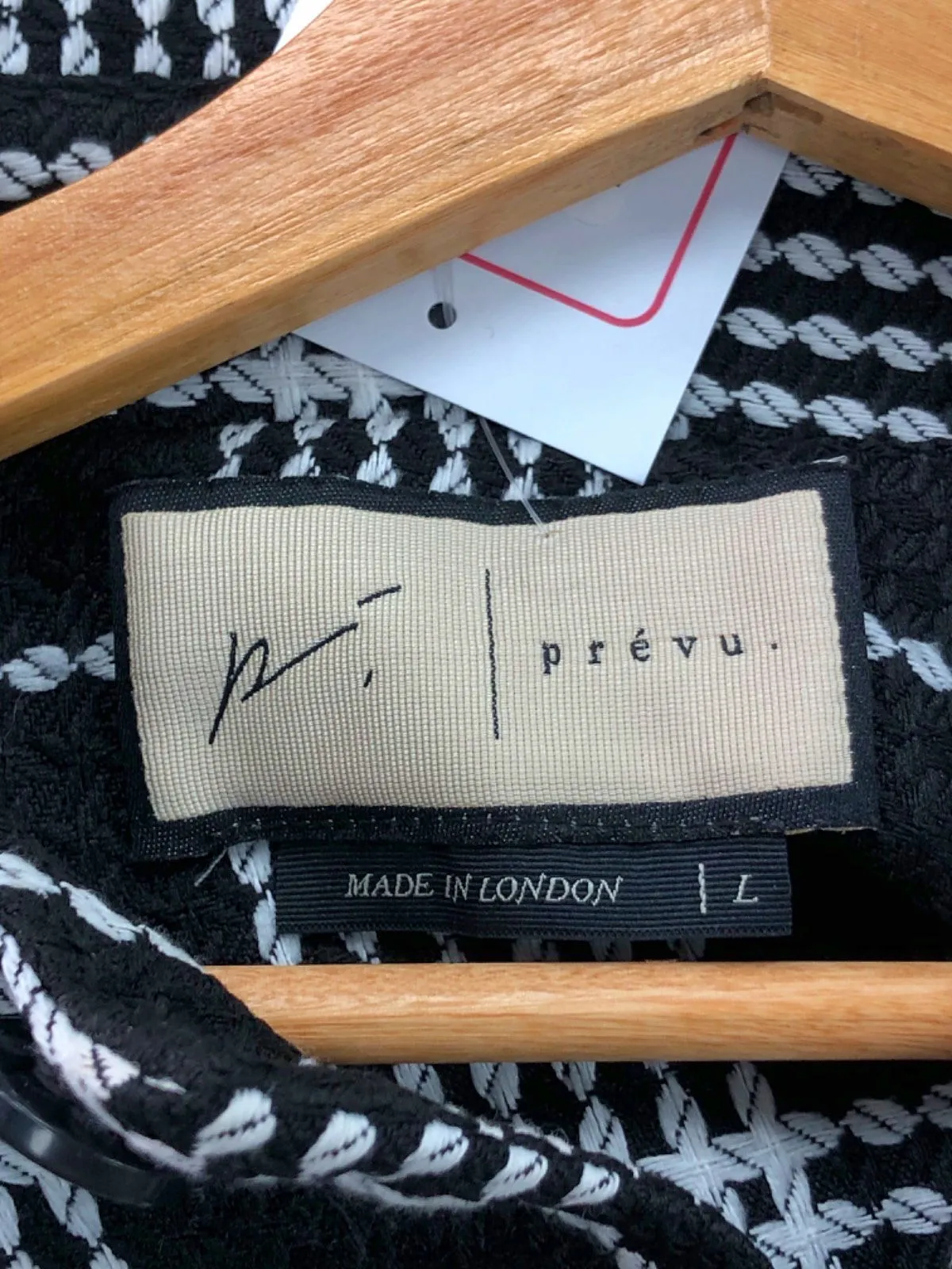 PRVU Black and White Checked Jacket UK L