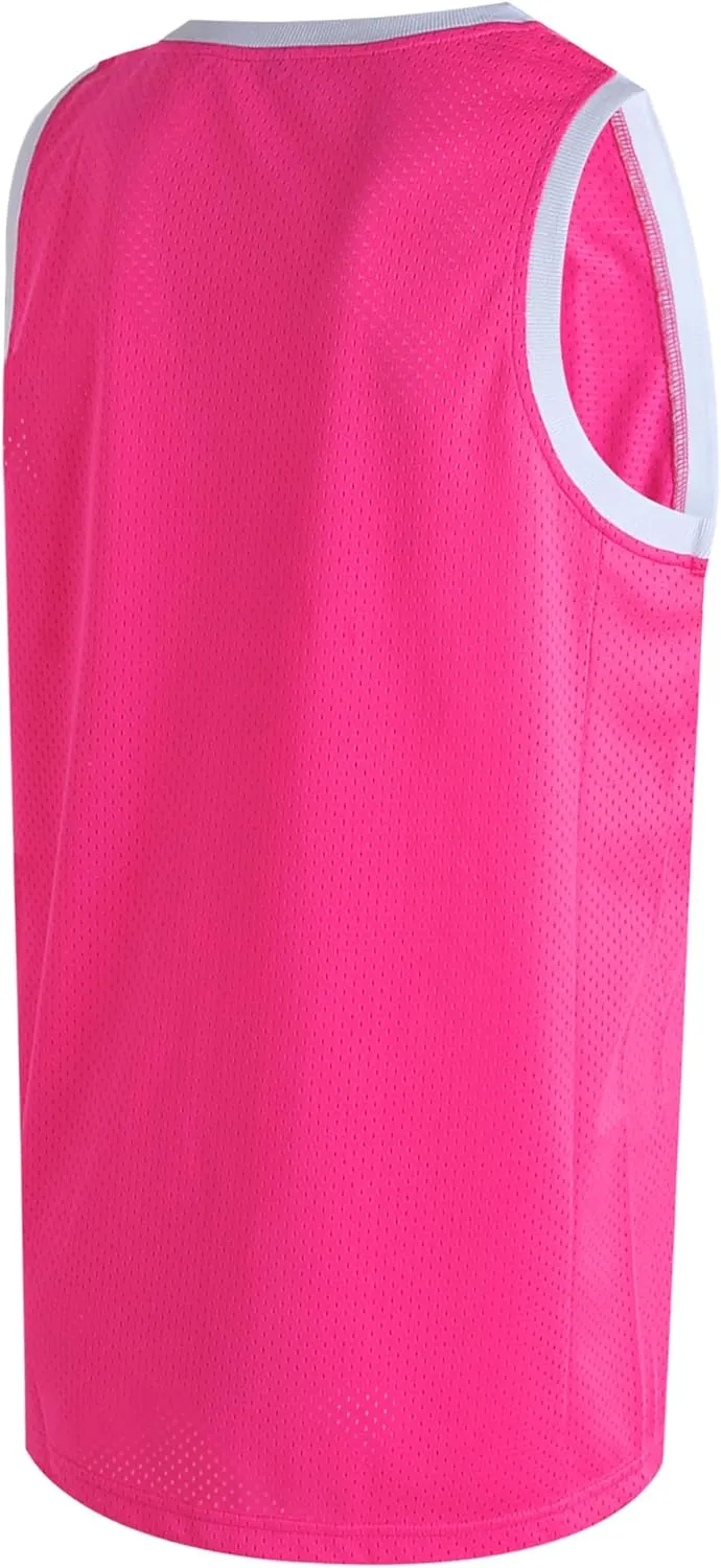 Pullonsy Men's Mesh Athletic Basketball Jersey V-Neck Hip Hop Sports Shirts Fans Tank Top