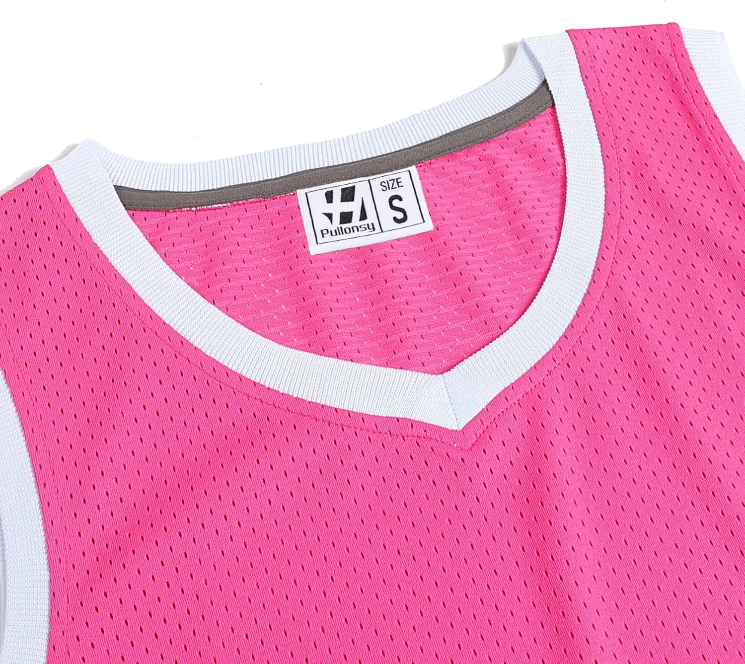 Pullonsy Men's Mesh Athletic Basketball Jersey V-Neck Hip Hop Sports Shirts Fans Tank Top