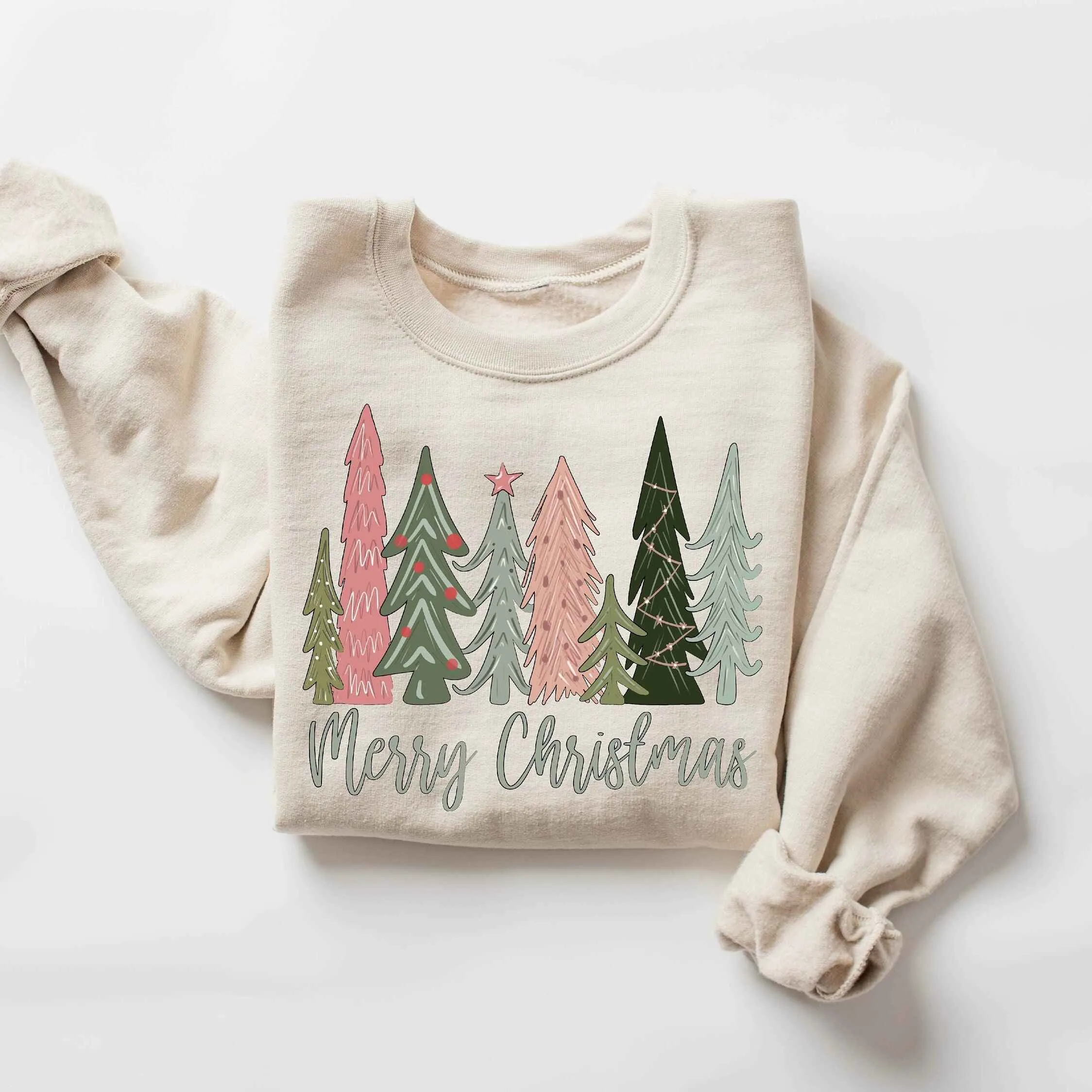 "Merry Christmas" Forest Sweatshirt – Festive Holiday Apparel