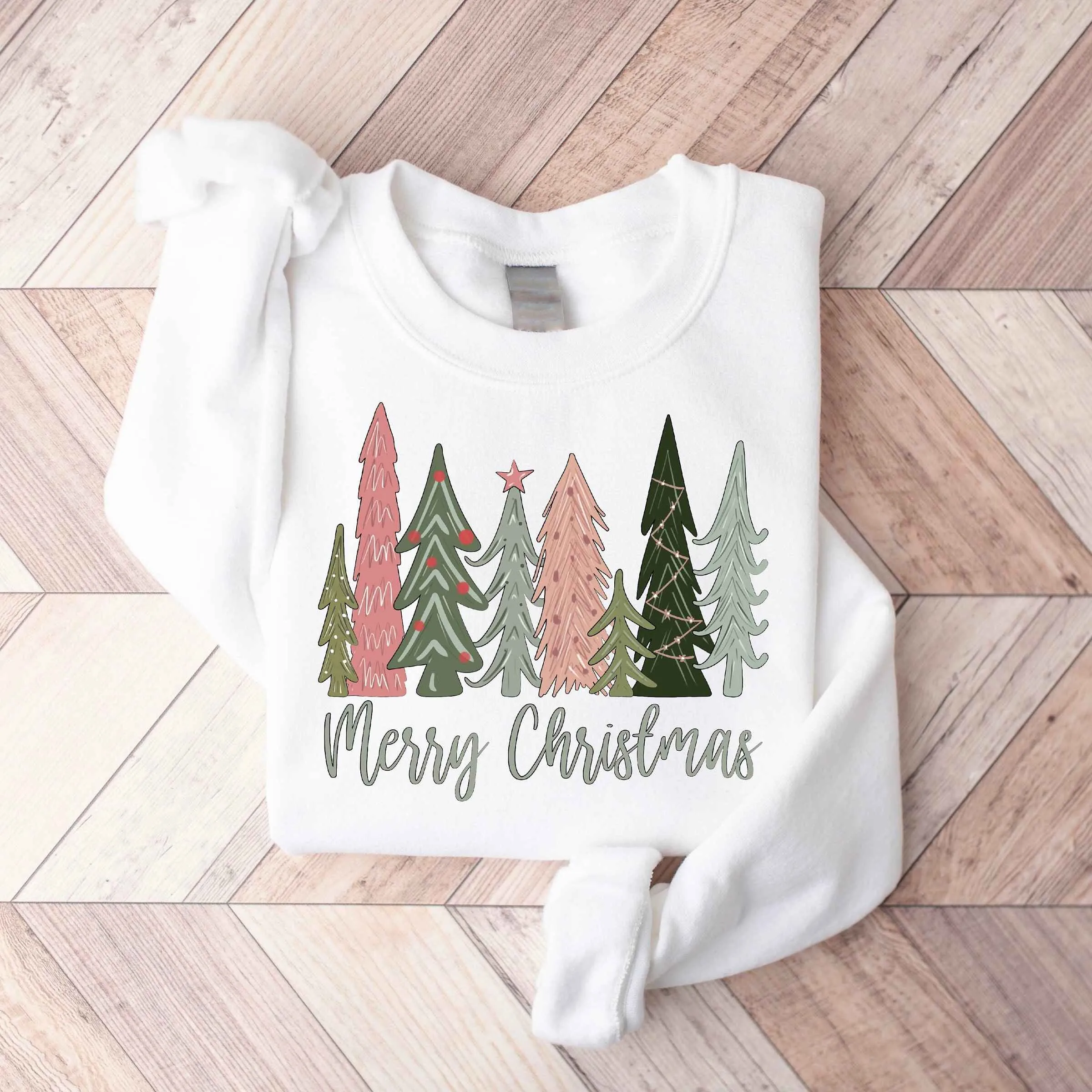 "Merry Christmas" Forest Sweatshirt – Festive Holiday Apparel