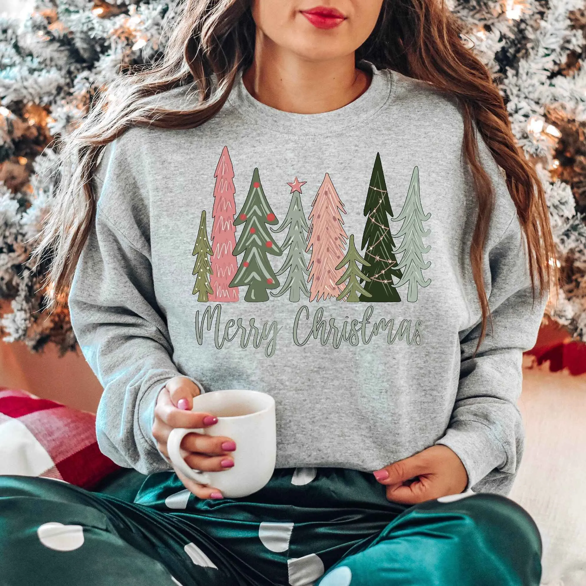 "Merry Christmas" Forest Sweatshirt – Festive Holiday Apparel