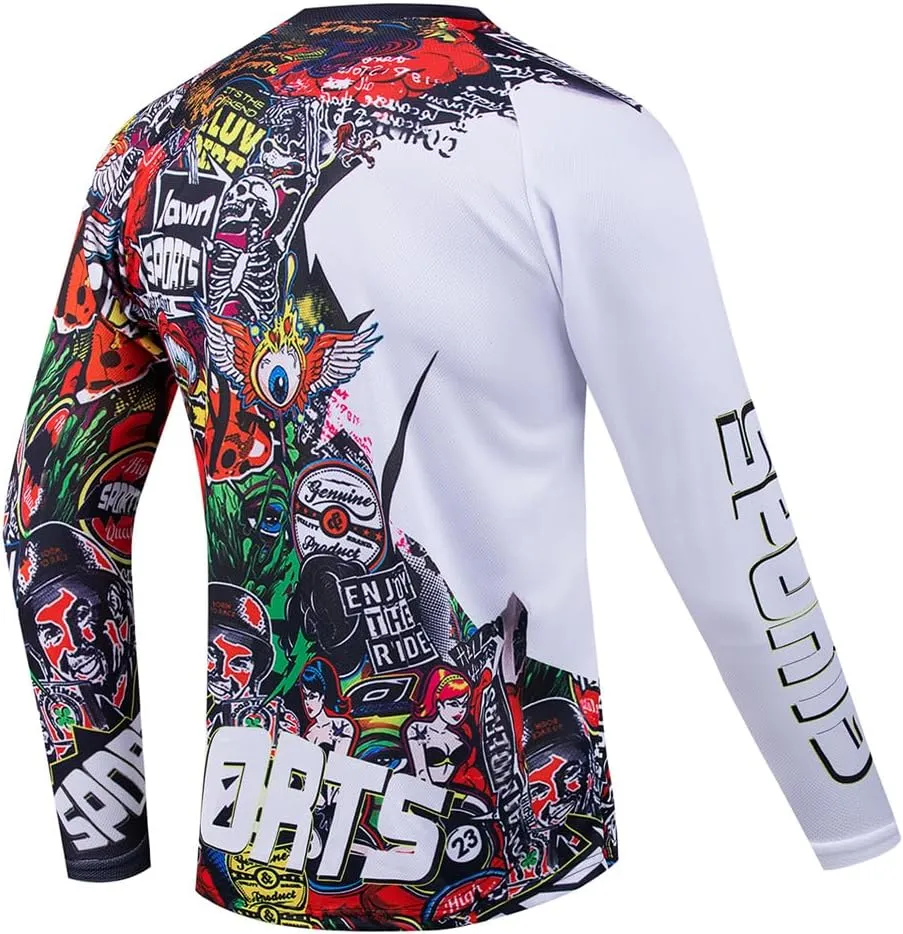 Racing Men's Long Sleeve Off-Road Jersey Mountain Bike Jersey Downhill&Motocross Shirts Quick Dry