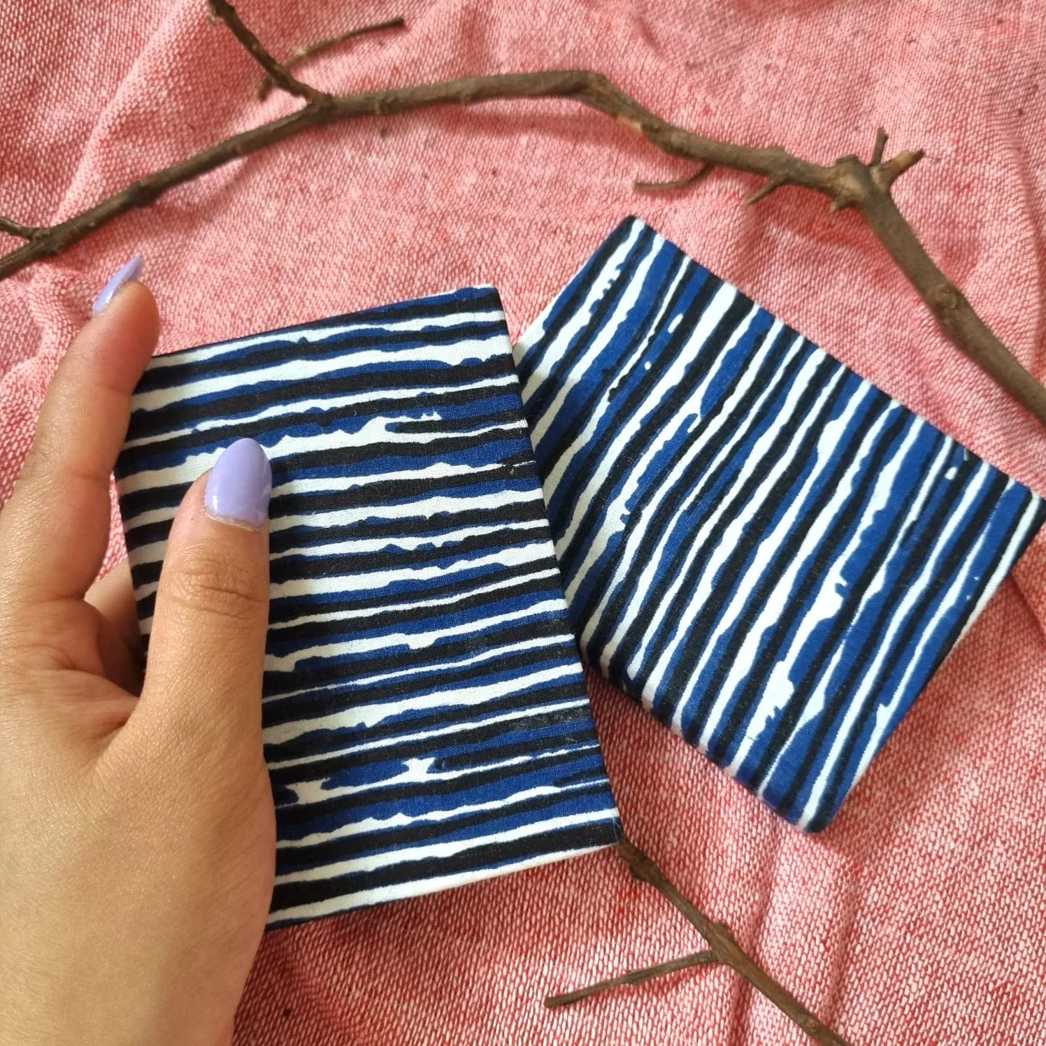Rainy Jungle Fabric Pocket Diary Unruled Pages
