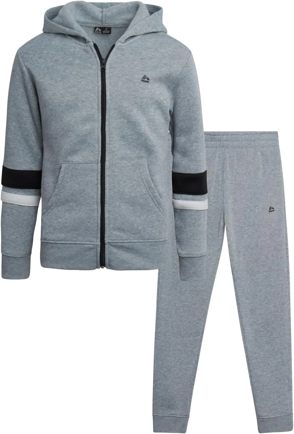 RBX Boys' Jogger Set - 2 Piece Fleece Zip Up Hoodie Sweatshirt and Athletic Jogger Sweatpants for Boys (Sizes: 2T-12)