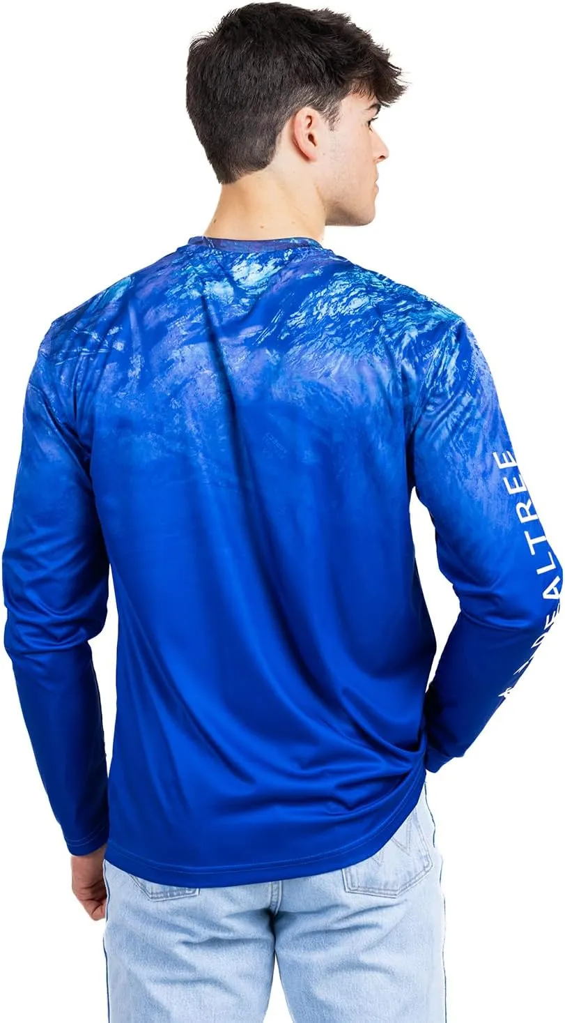 Realtree Men's Fishing Camo Sun Protection UV UPF 50  Long Sleeve Shirts and Hoodies Running Hiking Quick Dry