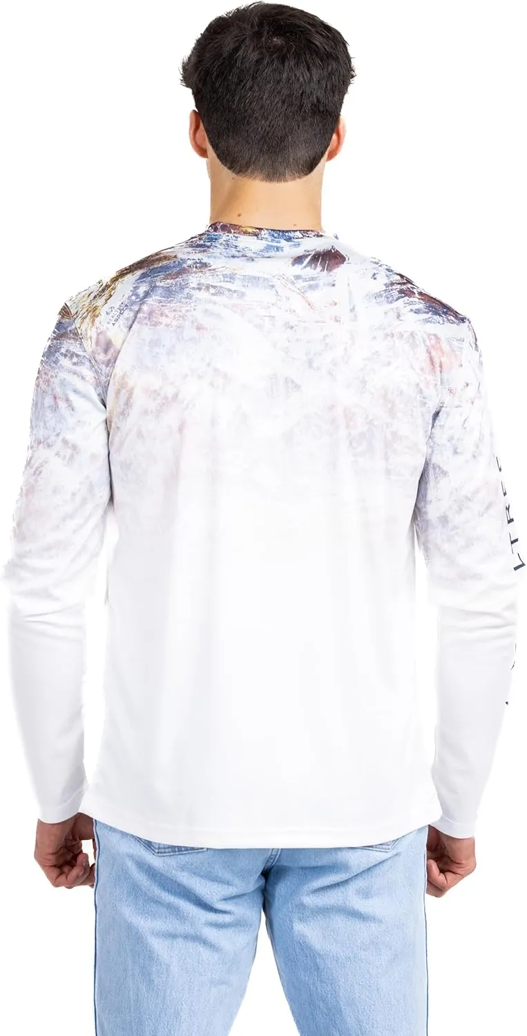 Realtree Men's Fishing Camo Sun Protection UV UPF 50  Long Sleeve Shirts and Hoodies Running Hiking Quick Dry