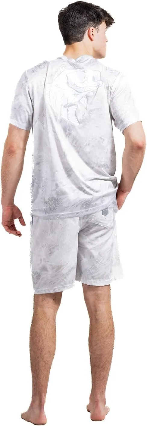 Realtree Men's Fishing Camo Sun Protection UV UPF 50  Short Sleeve Shirts and Hoodies Running Hiking Quick Dry