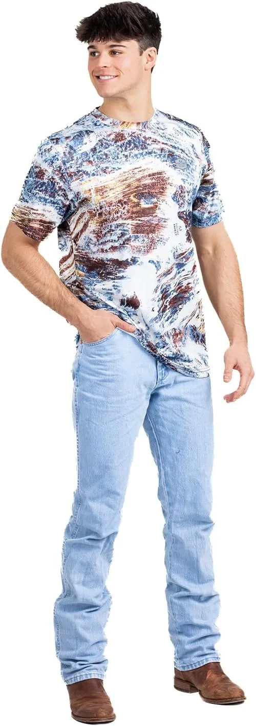 Realtree Men's Fishing Camo Sun Protection UV UPF 50  Short Sleeve Shirts and Hoodies Running Hiking Quick Dry