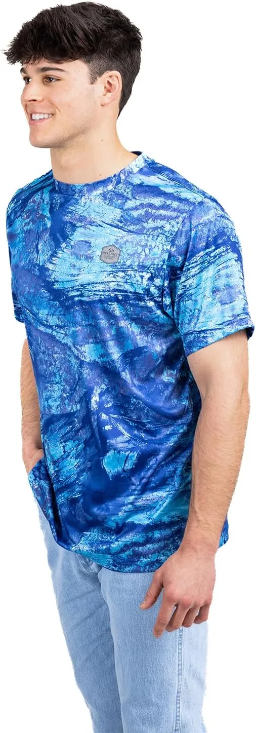 Realtree Men's Fishing Camo Sun Protection UV UPF 50  Short Sleeve Shirts and Hoodies Running Hiking Quick Dry