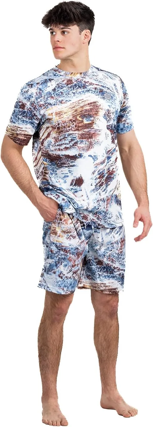 Realtree Men's Fishing Camo Sun Protection UV UPF 50  Short Sleeve Shirts and Hoodies Running Hiking Quick Dry