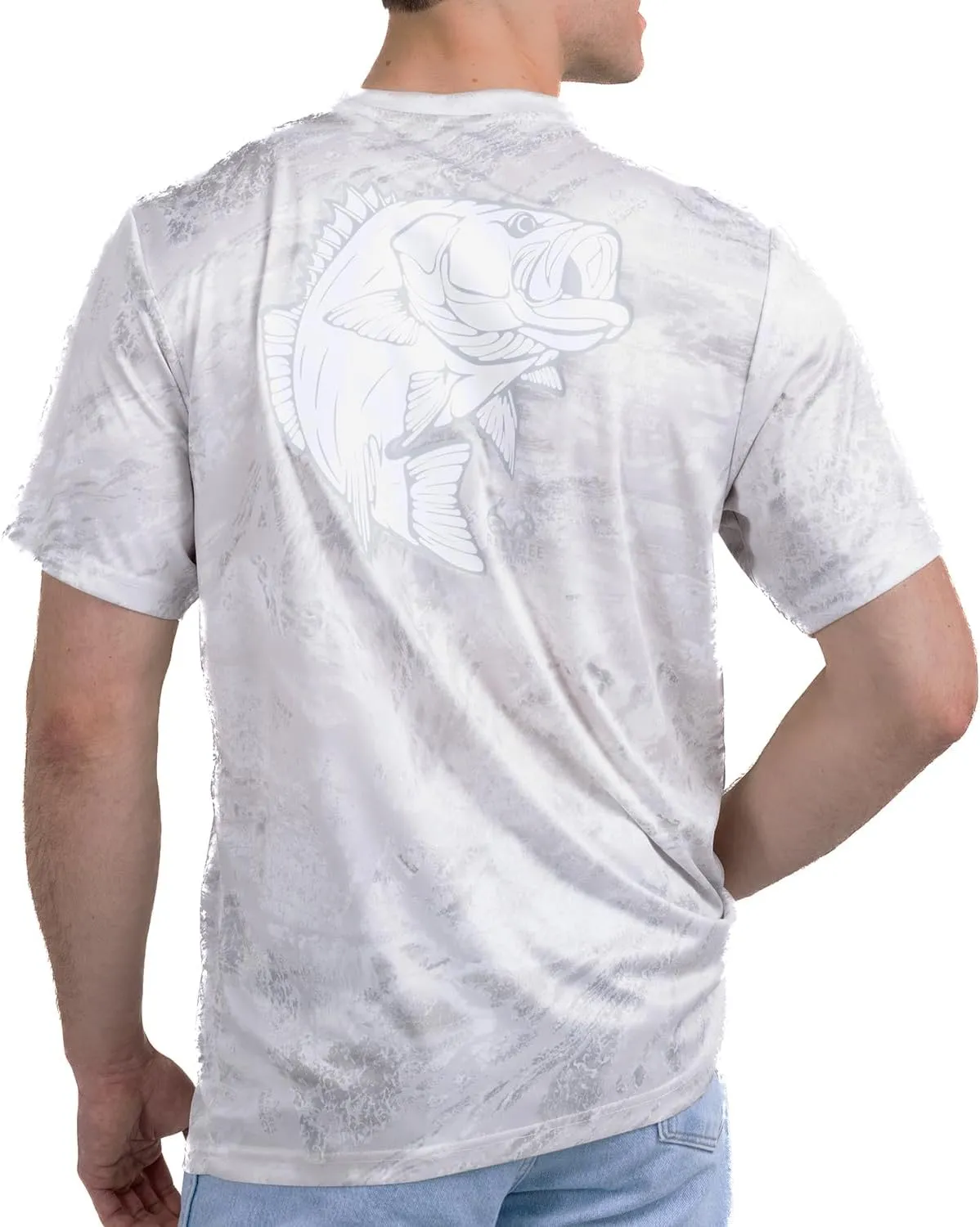 Realtree Men's Fishing Camo Sun Protection UV UPF 50  Short Sleeve Shirts and Hoodies Running Hiking Quick Dry
