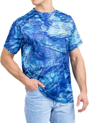 Realtree Men's Fishing Camo Sun Protection UV UPF 50  Short Sleeve Shirts and Hoodies Running Hiking Quick Dry