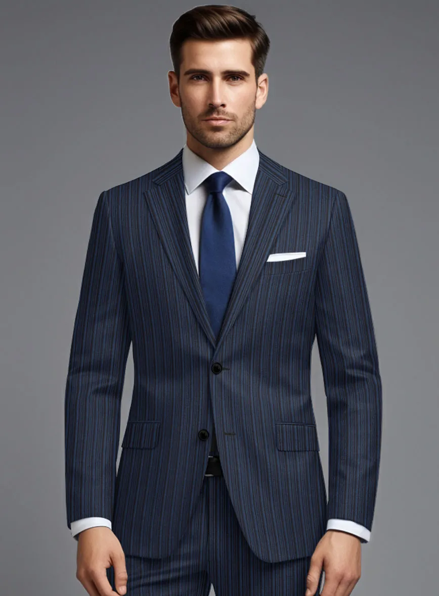 Retro Reel Blue Stripe Suit